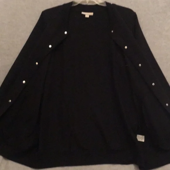 NWOT Woman Within Boho Bohemian Lagan Look Minimalist Snap Up Long Sleeve Jacket - Picture 7 of 12